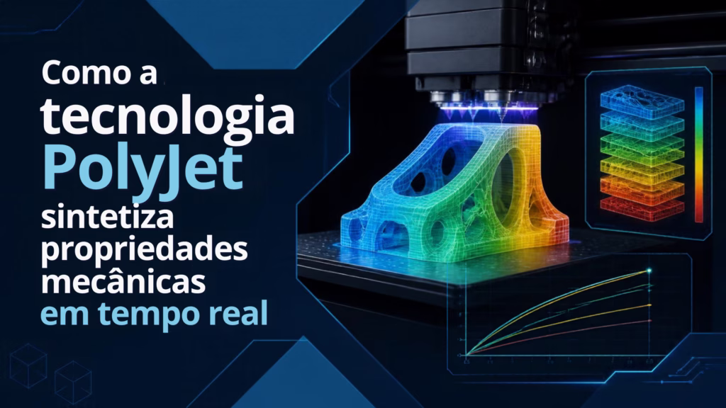 Como a tecnologia PolyJet sintetiza propriedades mecânicas em tempo real